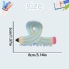 Blue Pencil Hair Clip for Students,Back to School Hair Claw