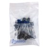 yueton 50pcs Black Plastic Head Baby Safety Pins Safety Locking