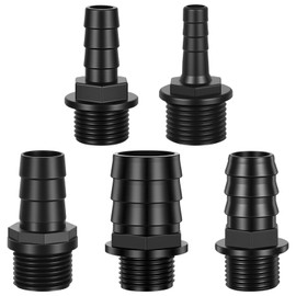 Nozzles Kit for Fountain Pump, Fountain Pump Nozzle Kit Replacement Adapters 5 Sizes Plastic Nozzles for Fish Tank, Pond, Aquarium, Hydroponics, Statuary