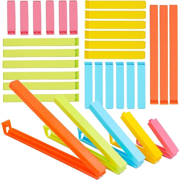 27PCS Bag Sealing Clips,Reusable Plastic Food Clips Bag Clips in
