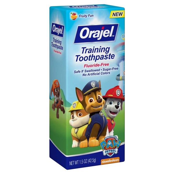 Orajel Toddler Training Toothpaste Tooty Fruity Flavor - 1.5 oz, Pack of 2