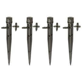 Rain Bird MBH4PKS Drip Irrigation Micro-Bubbler on Stake, 180° Half Circle Pattern, 0-3' Spray Distance, 4-Pack