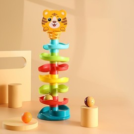 Baby Ball Track Toy, 1 Set Colorful Sliding Tower Rotating Track Ball, Rolling Ball Toy, Early Education Rolling Ball Toy:_Multicolor_7 layers+6 balls