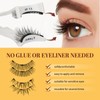 QUEWEL Magnetic Eyelashes Natural Look, 2pairs Magnetic Lashes without Eyeliner,