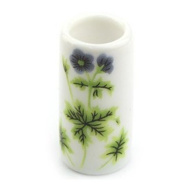 MyTinyWorld 2 x Miniature Ceramic Umbrella Stand With Green Flower Design