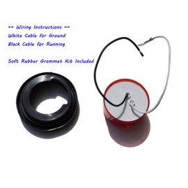 Pair of 2 LED 2" Round Clearance/Side Marker Light Kit Amber with Light and Grommet Truck Trailer RV 15103AK