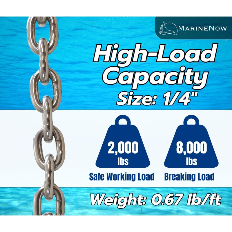 MarineNow 1/4" G43 ISO AISI 316 Marine Grade Stainless Steel