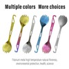TiTo Titanium Fork Spoon Lightweight Portable Outdoor Dinner Spoon Fork