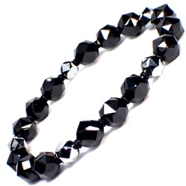 Happiness Stone Combination Bracelet with Premium Natural Stone, Black Spinel, Star Cut and Terahertz Mineral Star Cut, Stone, Black Spinel and Terahertz Mineral