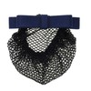 Ribbon Barrette, Chignon with Fine Knitting Net, Cord, Thin Double