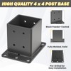 TAYORY 4x4 Post Base 2 Pcs, (Inner Size:3.6"x3.6") Heavy Duty