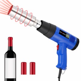 Saladulce PVC Capsule Heat Shrinker Digital Wine Capsule Heat Shrinker 40-600℃ Heat Shrink Gun for PVC PP POF Wine Capsules Wrapping 110V