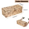Sumnacon Wicker Storage Basket with Lid Rectangle Wicker Basket with