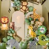 Catelves Safari Animals Foil Balloons, 9 Pieces for Jungle Birthday