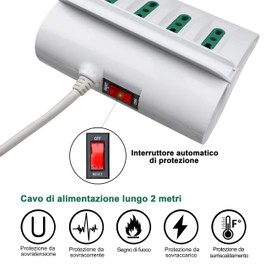 Extrastar 2 m 2 x USB 3500 W White 3500 W 2 x USB Socket with Circuit Breaker (4 ITA/Schuko)