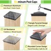 12 Pack Pyramid Aluminum Post Caps for 4x4 Wood Posts