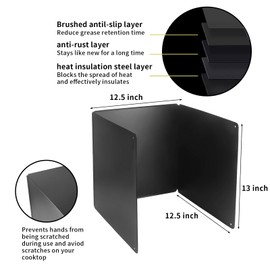 Grease Splatter Guard : Mineye Foldable Stove Splatter Guard, Stainless Steel Oil Splatter Guard, Stove Splash Guard Splatter Guard for Stove Frying Pan Splatter Guard 12.5 * 13 inch