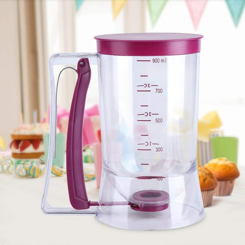 900 ml Cupcake Pancake Dough Dispenser Manual Mix Pastry Jug