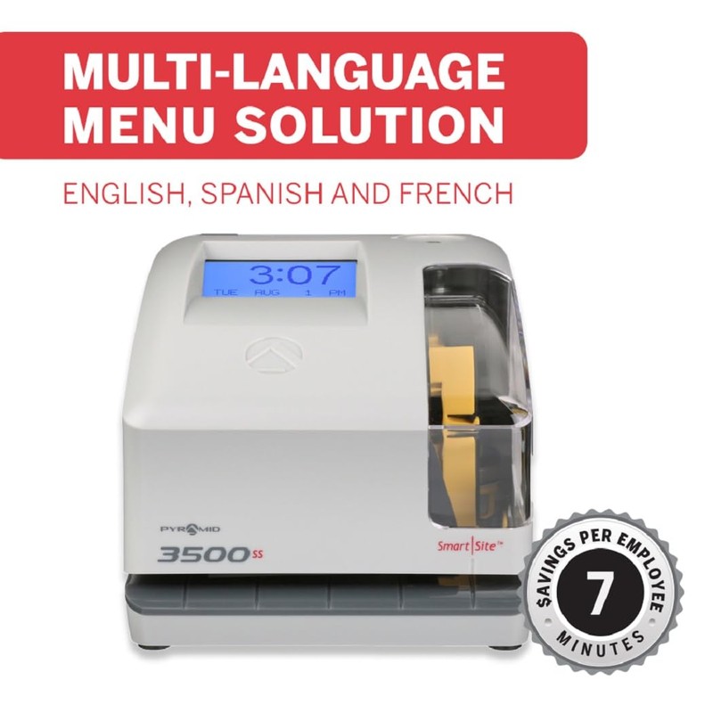 Pyramid Time Systems 3500ss Employment Time Clock & Document Stamp,