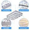 Finktonglan Modern Crystal LED Ceiling Light Fixture 20” Rectangular Flush