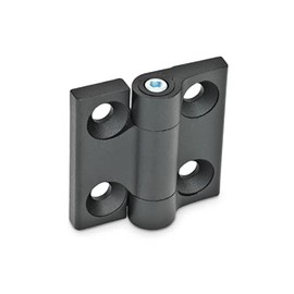 Ganter Normelemente | Hinges | Adjustable Friction | Adjustable Torque | Friction Resistance | GN 437-ZD-40-40-A-SW | Zinc Die Cast | 40 x 40 mm