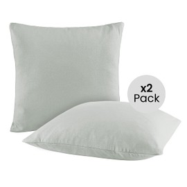 Double pack Cushion covers Cushion cover Cushion outer with zip fastener, 100% cotton - 15 colours and 5 sizes 40x40 cm silver / light grey