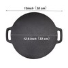12.6-Inch Cast Iron Roti Tawa, Double Handled Cast Iron Crepe