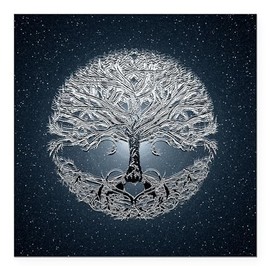 CafePress Tree of Life Nova Square Car Magnet 3 X 3 Square Car Magnet, Magnetic Bumper Display