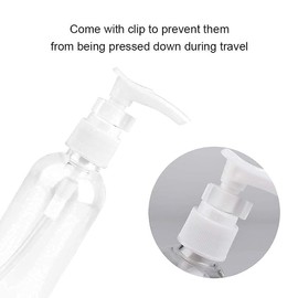 JOYISEN 6PCS Travel Bottles 100ML Plastic Travel Pump Bottle Dispenser for Toiletries Small Empty Pump Bottles with 2 Small Funnels