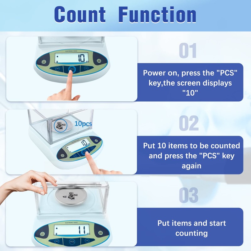 FOUR E'S SCIENTIFIC Lab Scale 300g x 0.001g Accuracy -