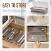 Remerry 3 Pcs Flatware Tray with Lid and Drainer, Plastic