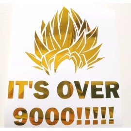Dragon Ball Z It's Over 9000! Goku Sticker Vinyl Decal Windows Walls Waterproof!