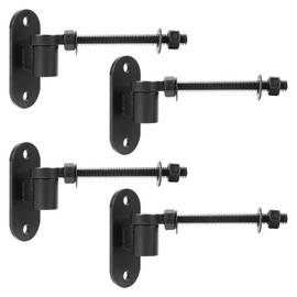 Rasugarlary J-Bolt Gate Hinge 6", 4 Sets Steel J-Bolt Post Hinge with 5/8" Gate Hinge Pin Heavy Duty Gate Hinge Mount Set for Metal Gates Wooden Fences (Screws Included)