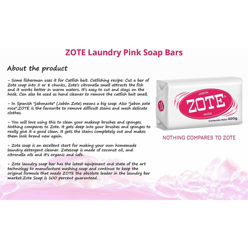 Zote Pink Soap Pack of 3 Total 7 oz