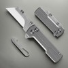Folding Pocket Utility Knife, Quick Change Box Cutter with Rail