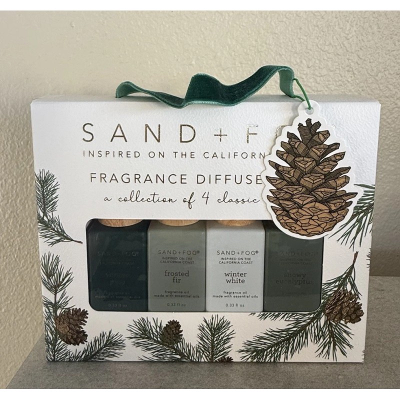 Sand + Fog Winter Fragrance Diffuser Oil Set 4pc Holiday