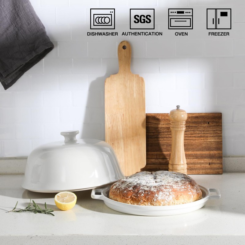 Sweejar Ceramic Bread Oven with Lid, Large Sourdough Bread Baking