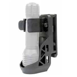 Tactical Flashlight Holster,Flashlight Holster for Belt, Flashlight Holder with Lever Side Lock System Rotatable Torch Holder Fit for 1"-1.55" Dia. Flashlight