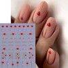 Heart Nail Art Stickers Decals 6PCS Valentine’s Day Nail Stickers