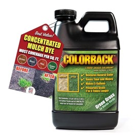 COLORBACK Mulch Liquid Color Concentrate, 2,400 Square Feet Coverage, 1/2-Gallon, Green Grass