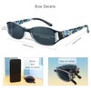 VisionGlobal 3 Pairs Reading Glasses/Sunglasses Foldable with Blue Light Blocking