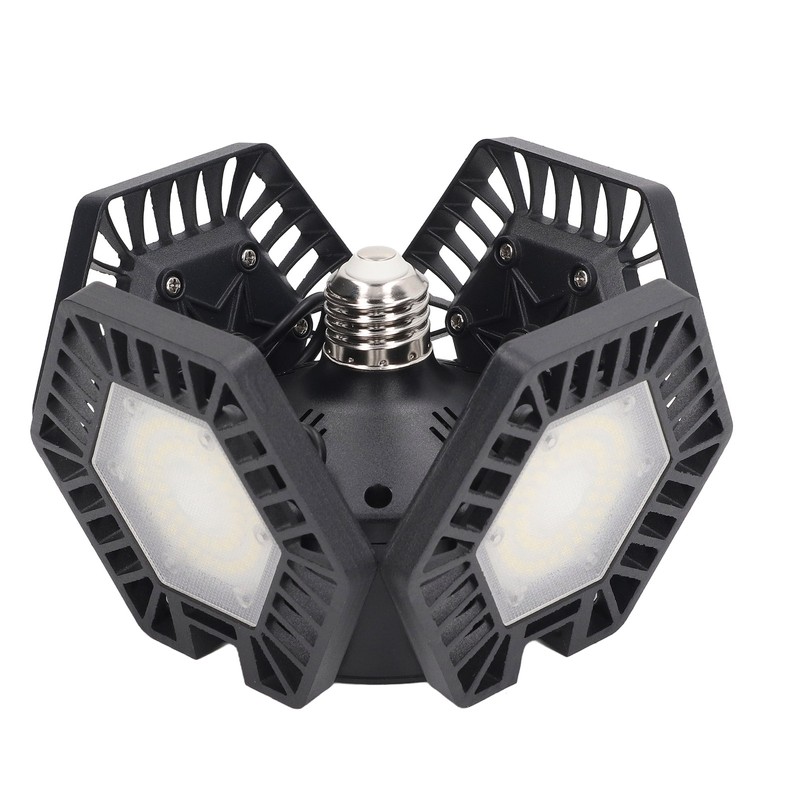 LED Garage Light Cool White 80W 4 Panel 90 Degree