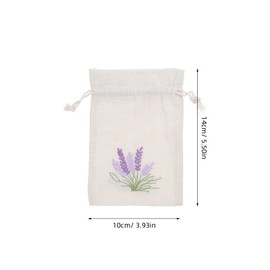 Veemoon 10pcs Lavender Cotton Cloth Bags Natura Lavender Sachets Empty Aromatherapy Bags with Drawstring, Can Refillable for Spice, Dry Flower, Aromatic Plants (5.5 * 3.93 Inch) (S)