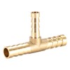 sourcing map Tee Brass Barb Fitting Reducer 3 Way, Fit