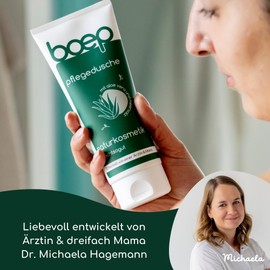 boep Nourishing Shower Gel | Suitable for Pregnant Women and Breastfeeding | Vegan, Natural & Mild | Natural Cosmetics Shower Gel with Organic Aloe Vera | Suitable for Sensitive Skin (200 ml)