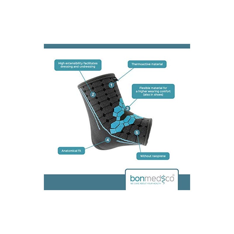 bonmedico Ankle Support Brace - Ankle Brace Compression Sleeve w/Thermo-Active