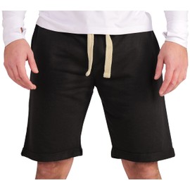Gennadi Hoppe Men's Shorts Cotton Summer Shorty, Black (Black)