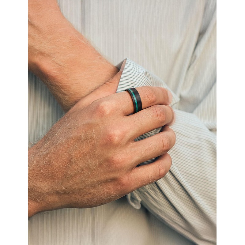 King Will Men Tungsten Wedding Band 8mm Size 9