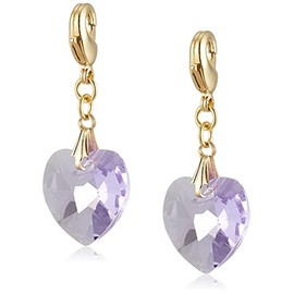 F-Style Women's Key Chain, Extra Charm, Heart, Violet/Violet