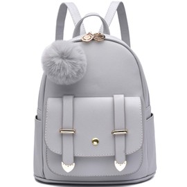 I IHAYNER Backpack Girls Womens Small PU Leather HairBall Backpacks Mini Purse for Women